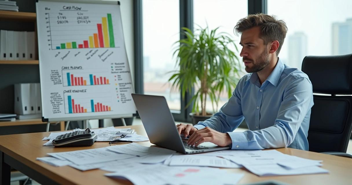 Financial dashboard interface showing growth metrics