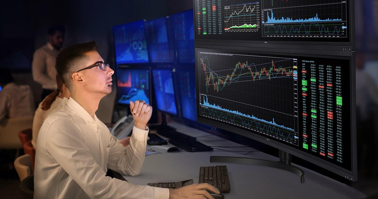 Investor reviewing growth opportunities on a laptop